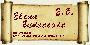 Elena Budečević vizit kartica